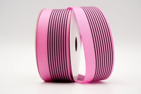 Fita de gorgorão com design linear reto rosa quente_K1756-501